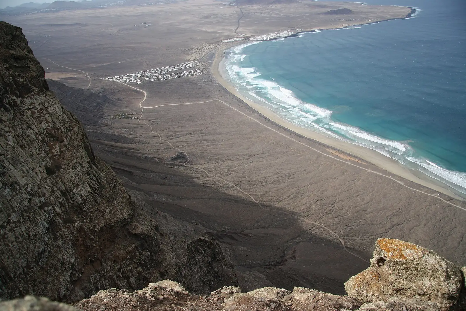 Famara beach and cliffs, Lanzarote